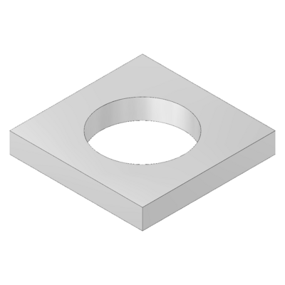 M6SW-0 MODULAR SOLUTIONS ZINC PLATED FASTENER M6 SQUARE WASHER